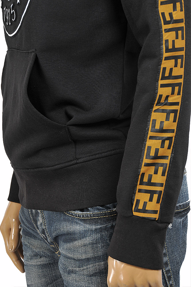 Mens Designer Clothes | FENDI men's cotton hoodie with print logo 38