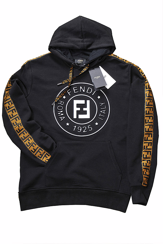 Mens Designer Clothes | FENDI men's cotton hoodie with print logo 38