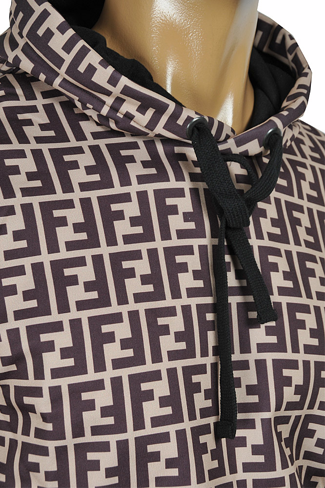 Mens Designer Clothes | FENDI FF men's cotton hoodie with print logo 55