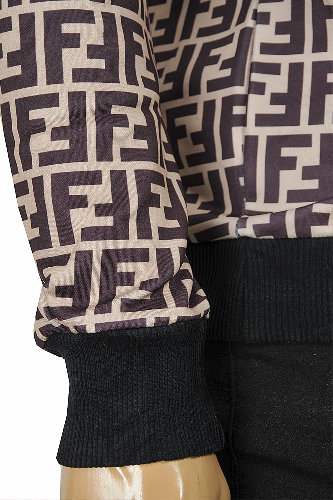 Mens Designer Clothes | FENDI FF men's cotton hoodie with print logo 55