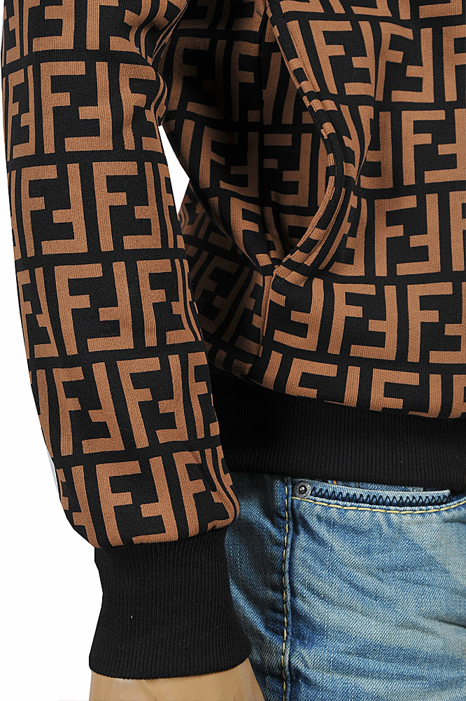 Mens Designer Clothes | FENDI FF men's cotton hoodie with print logo 60