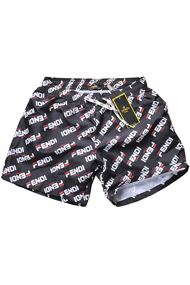 Mens Designer Clothes | FENDI Logo Print Swim Shorts for Men 95