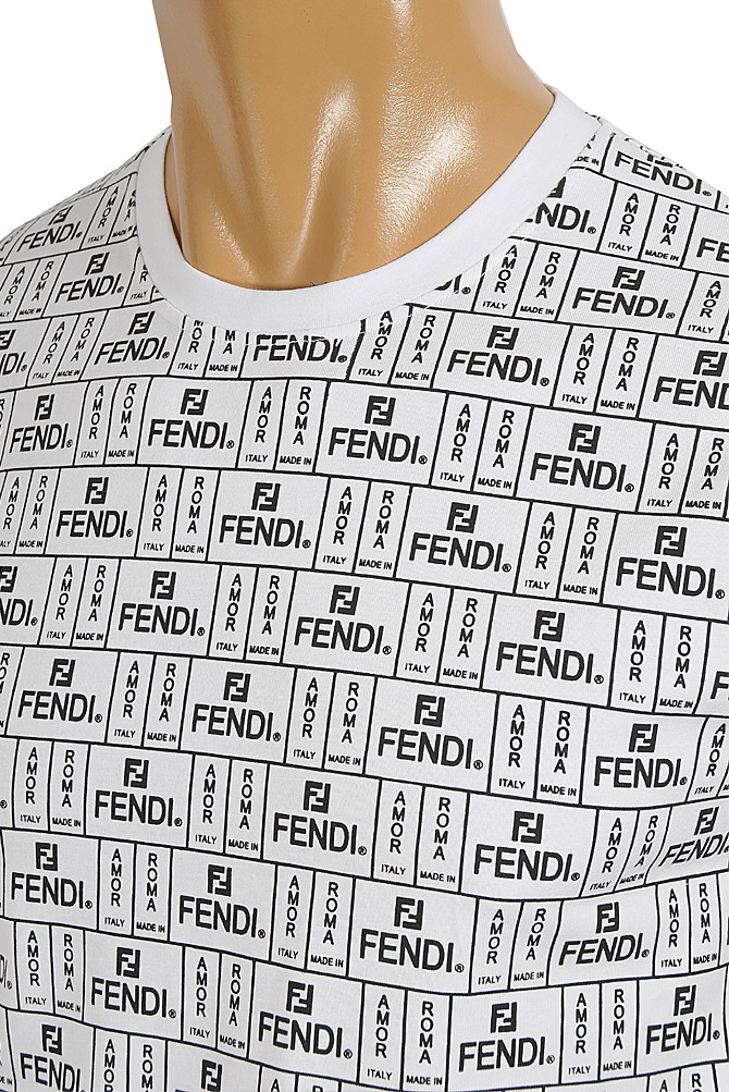 Mens Designer Clothes | FENDI men's cotton t-shirt with print 47