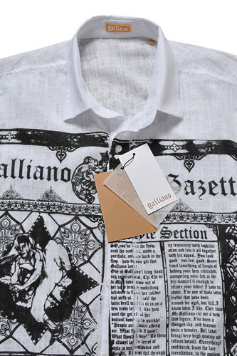 Mens Designer Clothes | JOHN GALLIANO Men's Short Sleeve Shirt #29