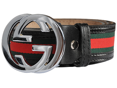 Mens Designer Clothes | GUCCI Double G Buckle Belt With Red And Green Stripe 19