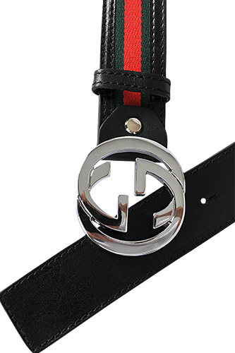 Mens Designer Clothes | GUCCI Double G Buckle Belt With Red And Green Stripe 19