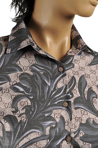 Womens Designer Clothes | GUCCI Ladiesâ?? Button Up Dress Shirt #342