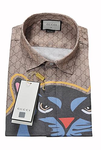 Mens Designer Clothes | GUCCI Men's Black Cat Shirt #365