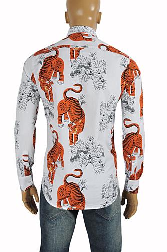 Mens Designer Clothes | GUCCI Men's Tiger Dress Shirt #370