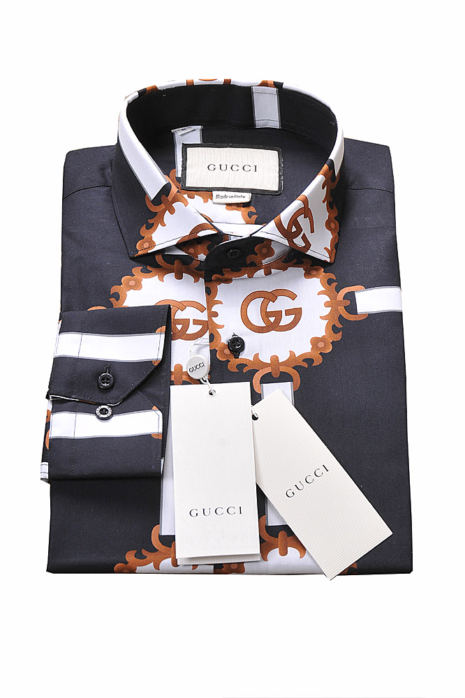 Mens Designer Clothes | GUCCI menâ??s dress shirt with logo print 409
