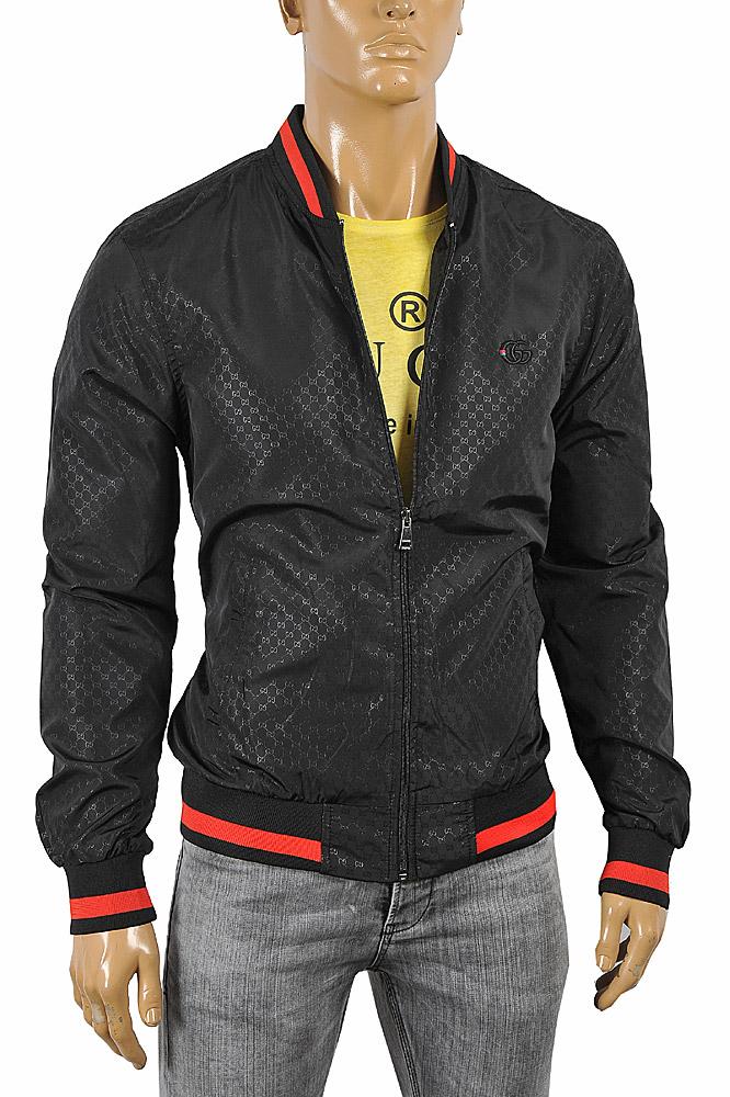 Mens Designer Clothes | GUCCI men's GG bomber jacket #161
