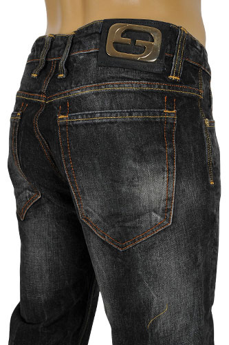 Mens Designer Clothes | GUCCI Men's Normal Fit Jeans In Black #61