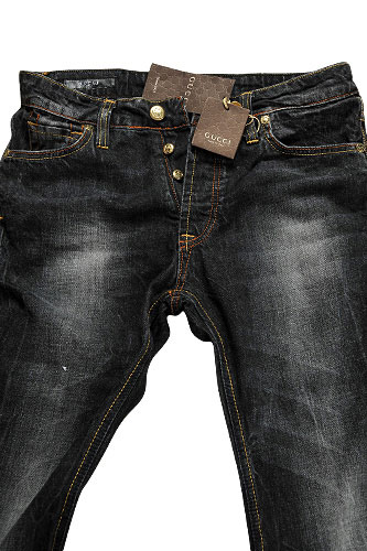 Mens Designer Clothes | GUCCI Men's Normal Fit Jeans In Black #61