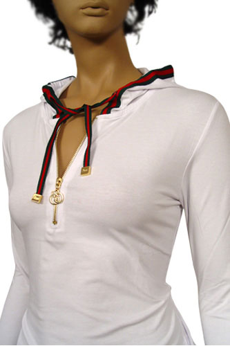 Womens Designer Clothes | GUCCI Ladies Long Sleeve Hooded Top #122