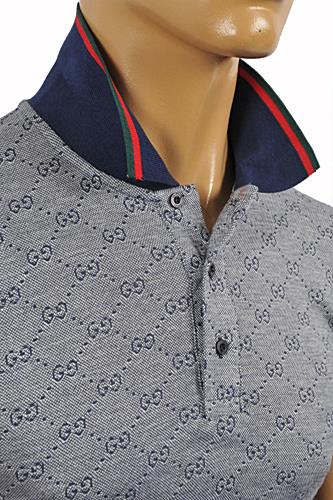 Mens Designer Clothes | GUCCI Menâ??s cotton polo with stripe #367