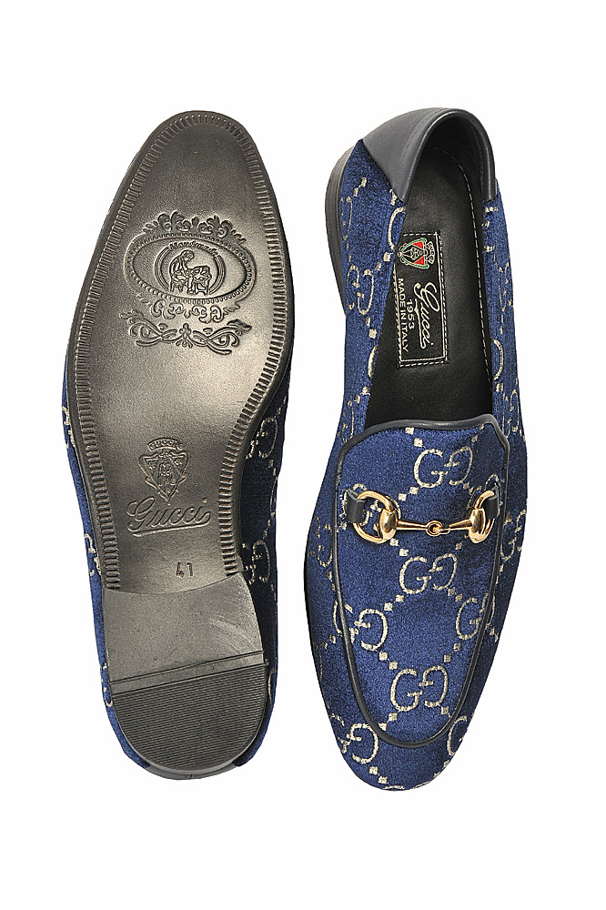 Designer Clothes Shoes | GUCCI Men's GG velvet Horsebit loafer Shoes 297
