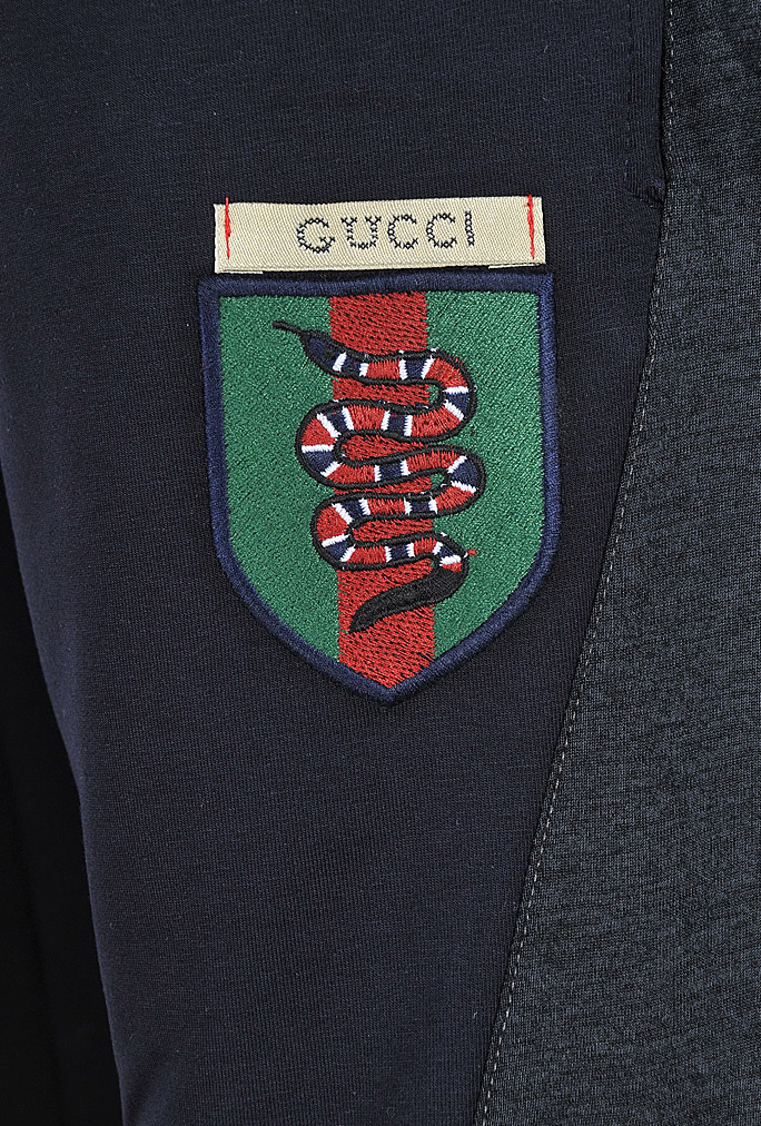 Mens Designer Clothes | GUCCI men's cotton shorts with snake embroidery batch #87