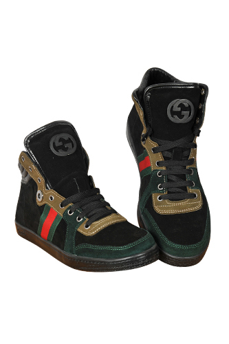 Designer Clothes Shoes | GUCCI Men's High Leather Sneaker Shoes #249