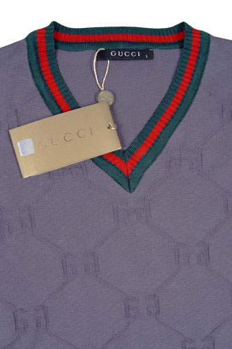 Mens Designer Clothes | GUCCI Mens V-Neck Fitted Sweater #21