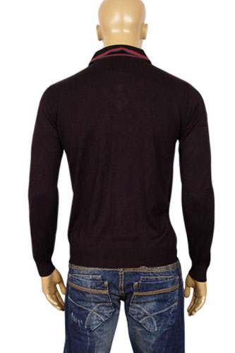 Mens Designer Clothes | GUCCI Mens V-Neck Polo Style Sweater #24