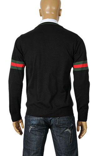 Mens Designer Clothes | GUCCI Men's V-Neck Button Up Sweater #58