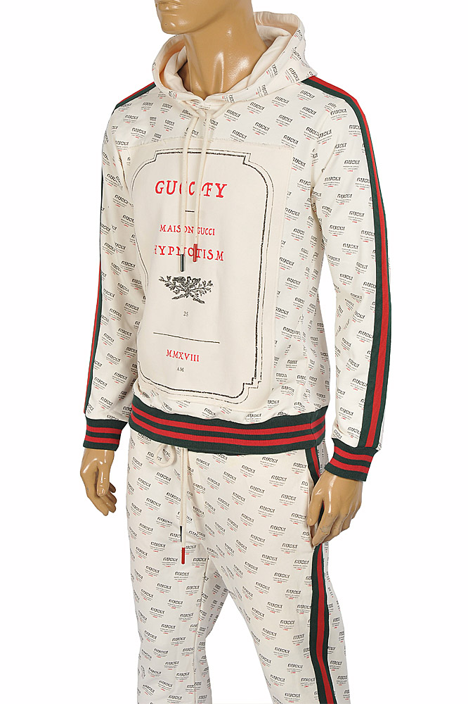 Mens Designer Clothes | GUCCI Menâ??s jogging suit with hoodie 170