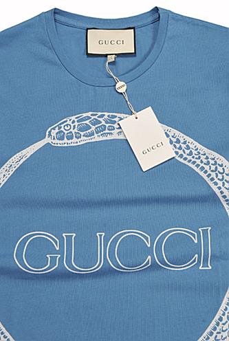 Mens Designer Clothes | GUCCI Ouroboros print T-Shirt #215