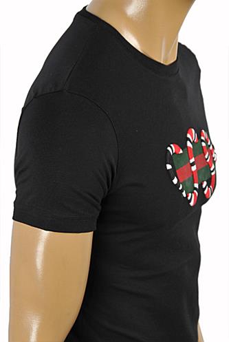 Mens Designer Clothes | GUCCI Snake embroidered cotton T-Shirt #222