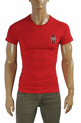 Mens Designer Clothes | GUCCI cotton T-shirt with front embroidery #230