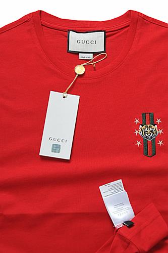 Mens Designer Clothes | GUCCI cotton T-shirt with front embroidery #230