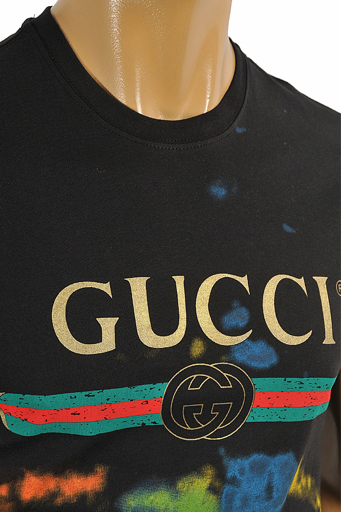 Mens Designer Clothes | GUCCI cotton T-shirt with multicolor print #233