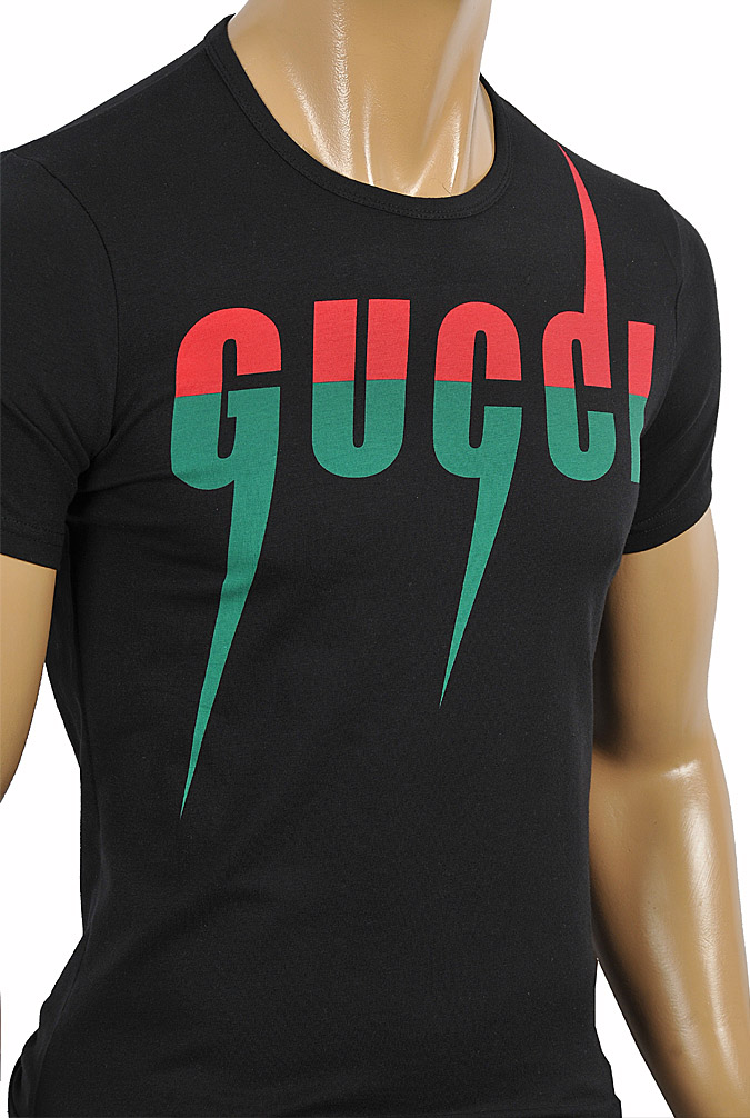 Mens Designer Clothes | GUCCI cotton T-shirt with front print 258