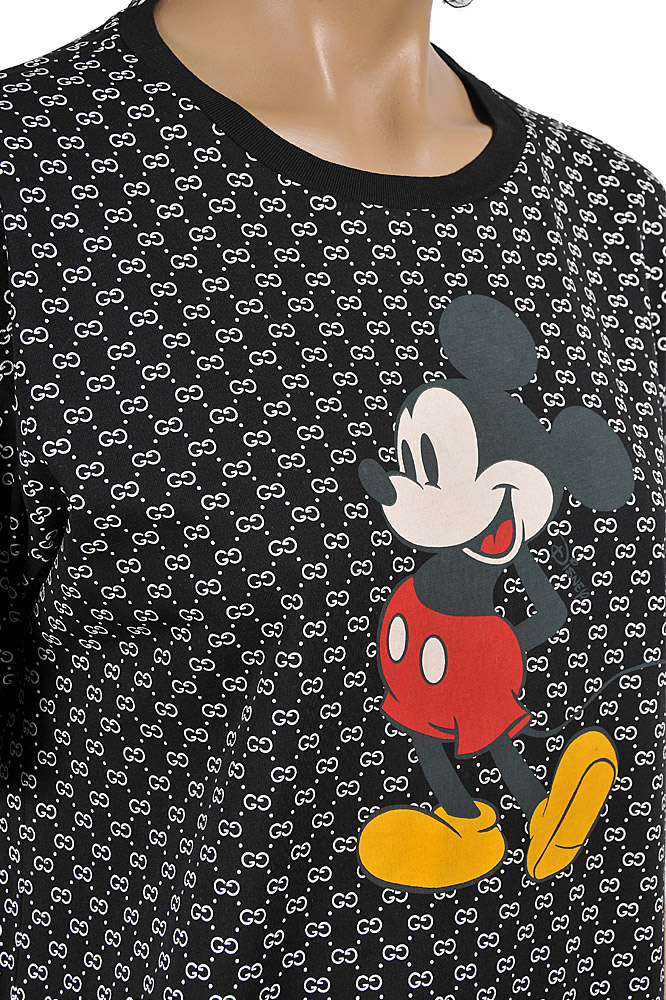 Womens Designer Clothes | DISNEY x GUCCI womenâ??s T-shirt with front Mickey Mouse print 2