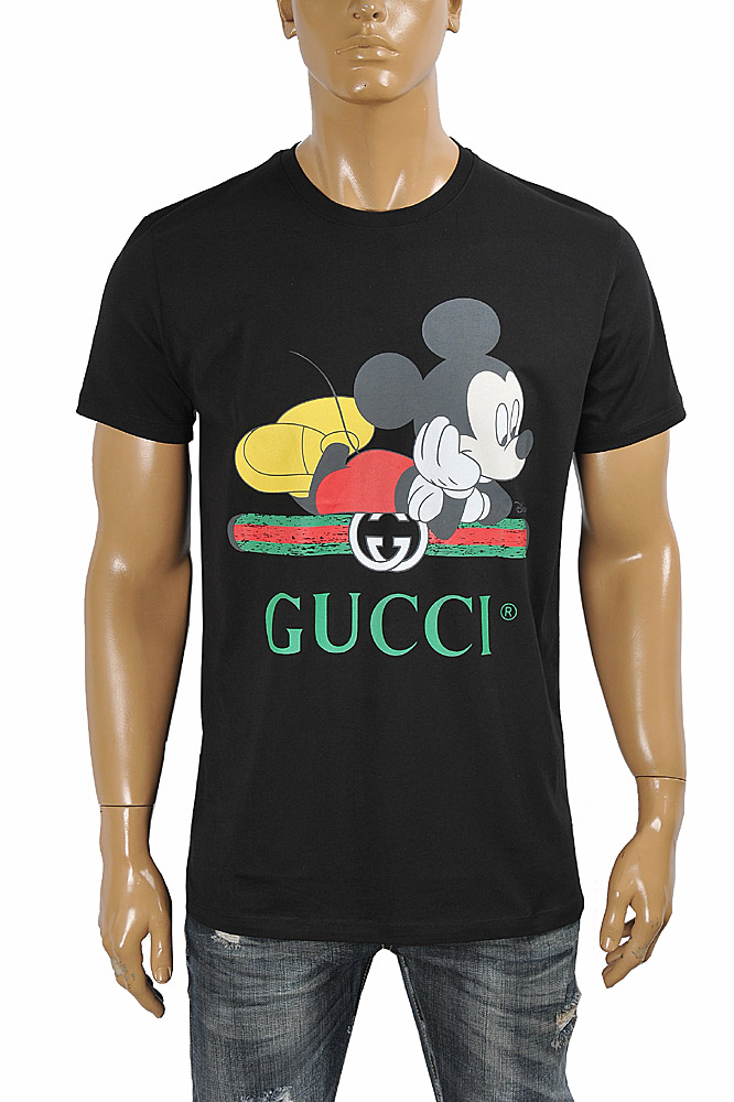 Mens Designer Clothes | GUCCI menâ??s T-shirt with front vintage logo 281