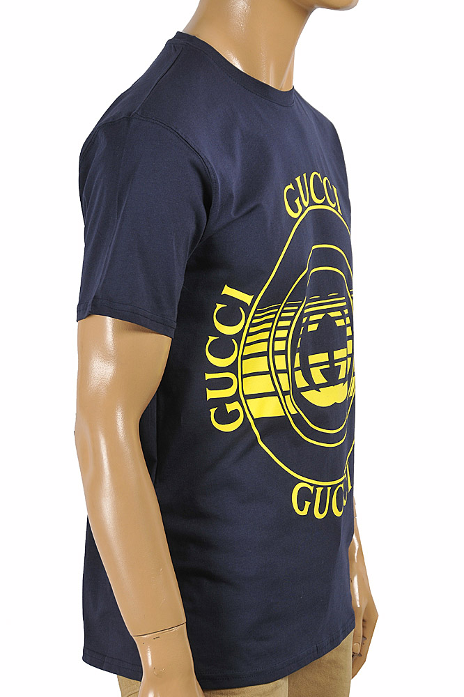 Mens Designer Clothes | GUCCI cotton T-shirt with front print logo 286