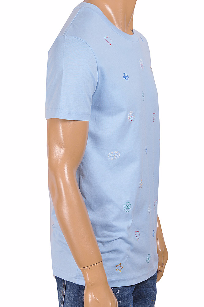 Mens Designer Clothes | GUCCI cotton t-shirt with symbols embroidery 302