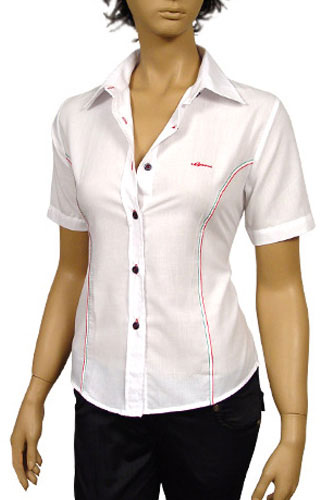 Womens Designer Clothes | GUCCI Ladies Dress Shirt With Short Sleeve #92