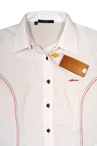 Womens Designer Clothes | GUCCI Ladies Dress Shirt With Short Sleeve #92