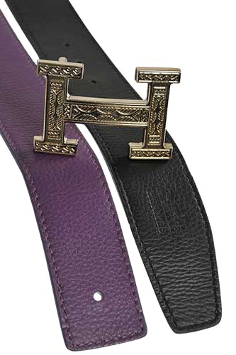 Mens Designer Clothes | HERMES Men's Leather Reversible Belt #26