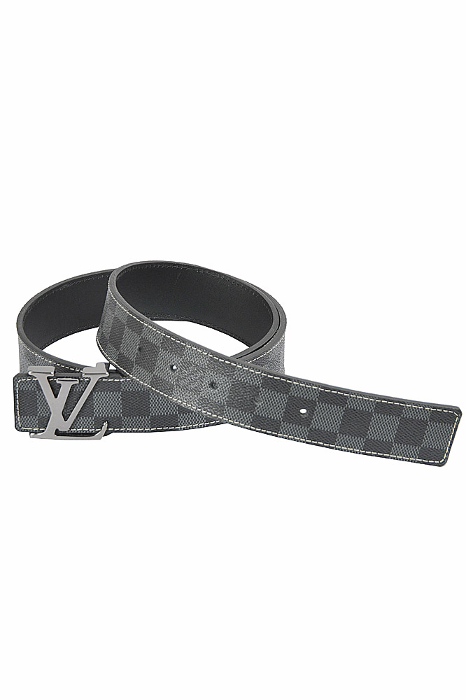 Mens Designer Clothes | LOUIS VUITTON leather belt with silver buckle 77