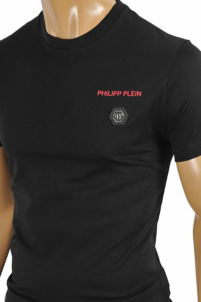Mens Designer Clothes | PHILIPP PLEIN Cotton T-shirt In Black 6