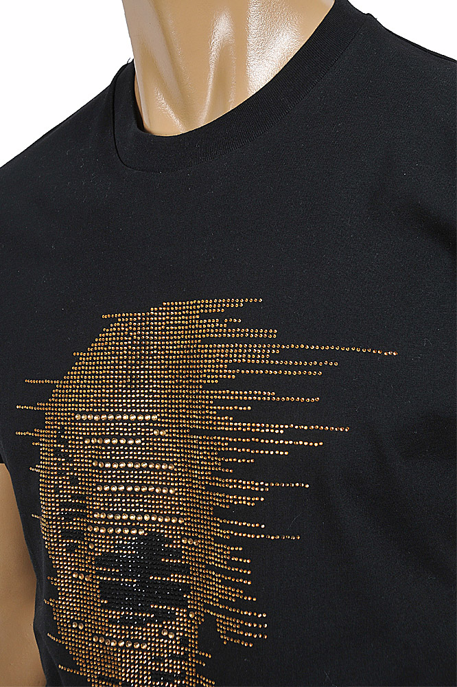 Mens Designer Clothes | Philipp Plein studded skull crew neck t-shirt 9