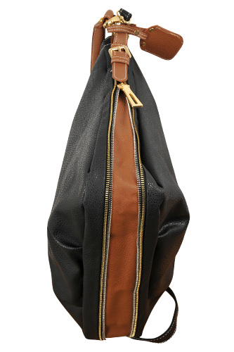 Womens Designer Clothes | PRADA Medium Patent Leather Round-Toe Hobo Bag #10