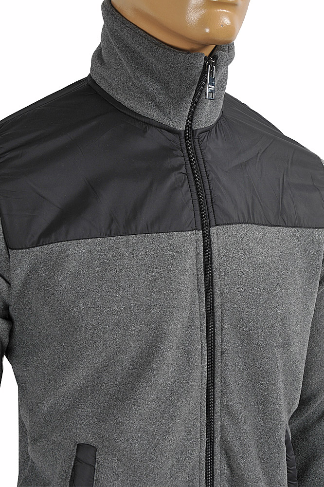 Mens Designer Clothes | PRADA men's fleece fool-zip jacket 40