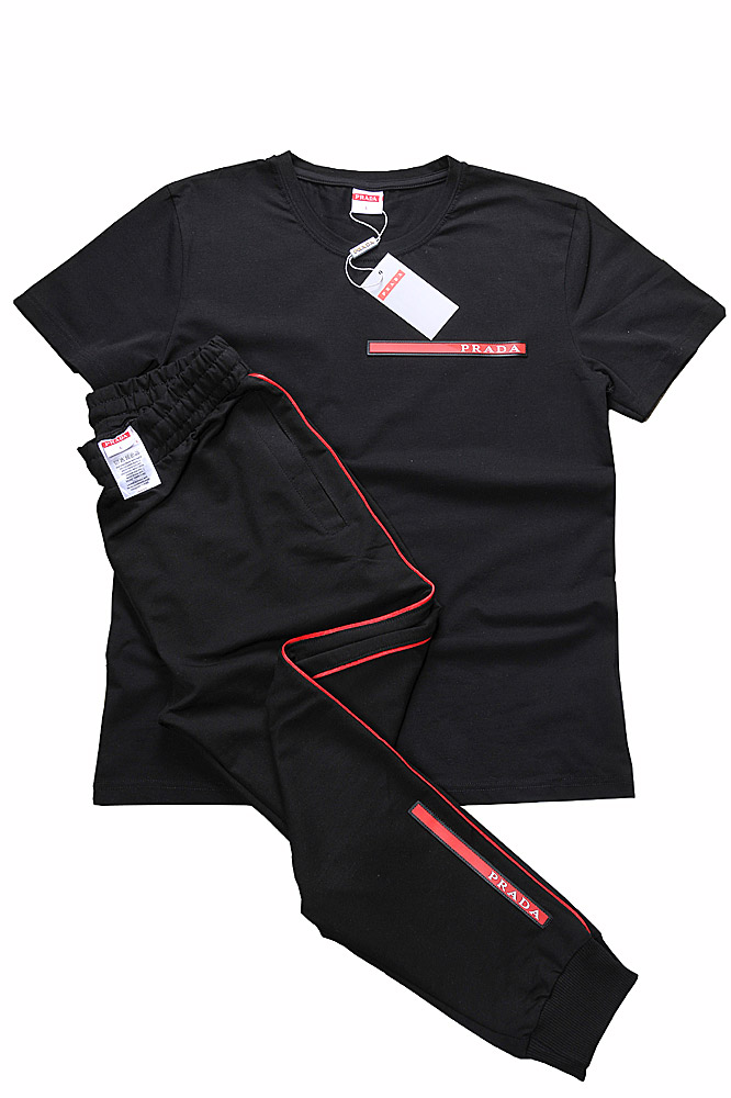 Mens Designer Clothes | PRADA Menâ??s jogging suit t-shirt and pants 43