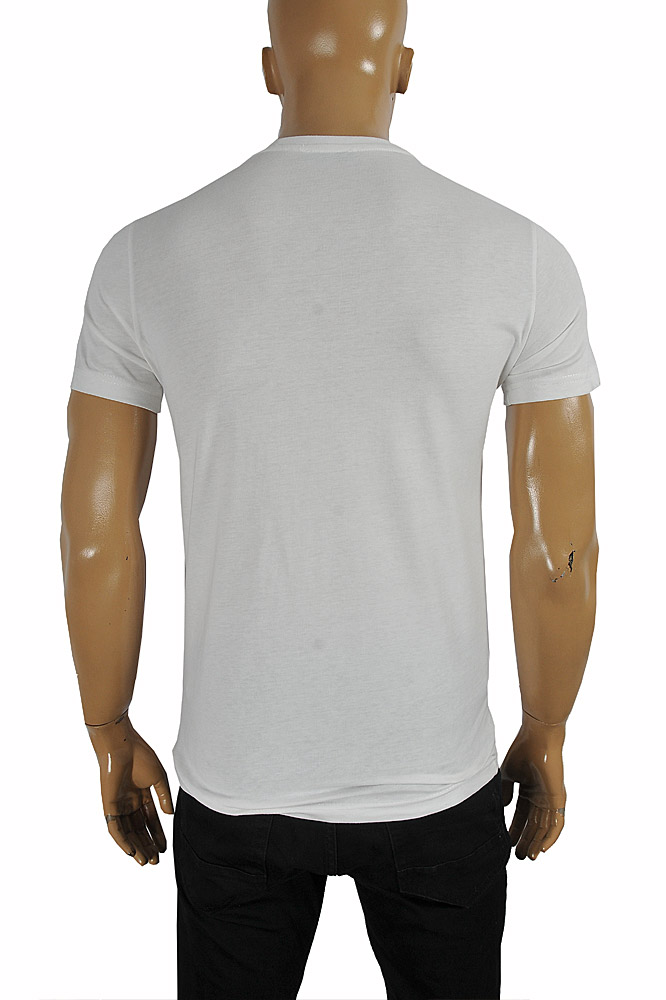 Mens Designer Clothes | PRADA Men's cotton T-shirt with print in white 107