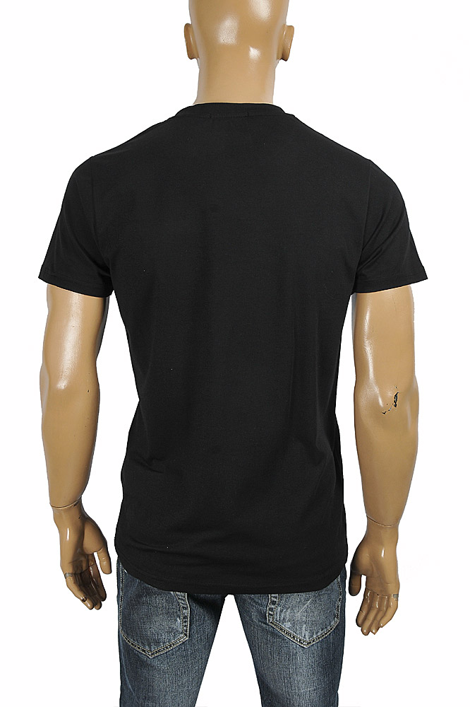 Mens Designer Clothes | PRADA Men's t-shirt with front logo appliquÃ© 115