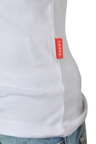 Mens Designer Clothes | PRADA Men's V-Neck Short Sleeve Tee #76