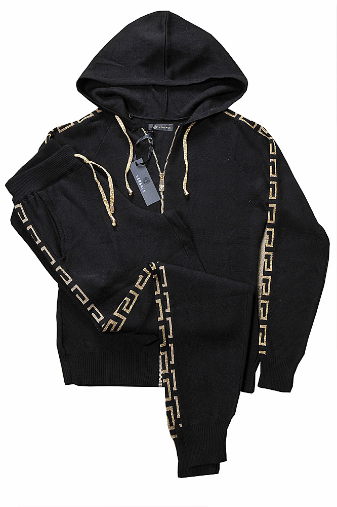 versace tracksuit white and gold