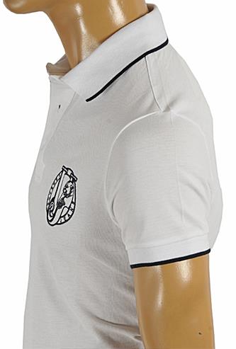 Mens Designer Clothes | VERSACE JEANS men's polo shirt with front embroidery #173
